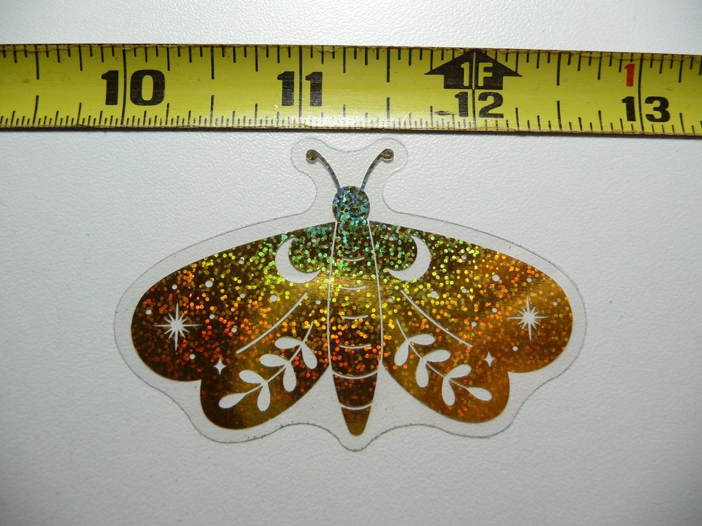 HOLOGRAPHIC MOTH UNIVERSE STICKER DECAL REFLECTIVE SHINY BEAUTIFUL