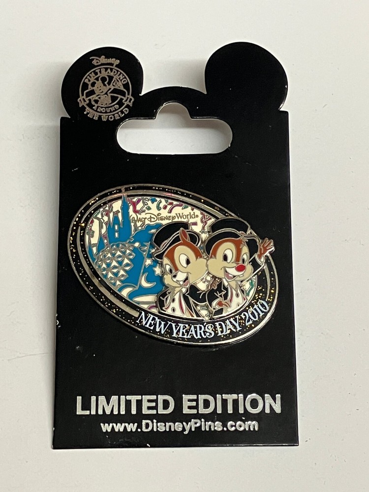 WDW New Years Day 2010 Disney CHIP N DALE Limited Edition Pin LE 4500 (NEW)-image