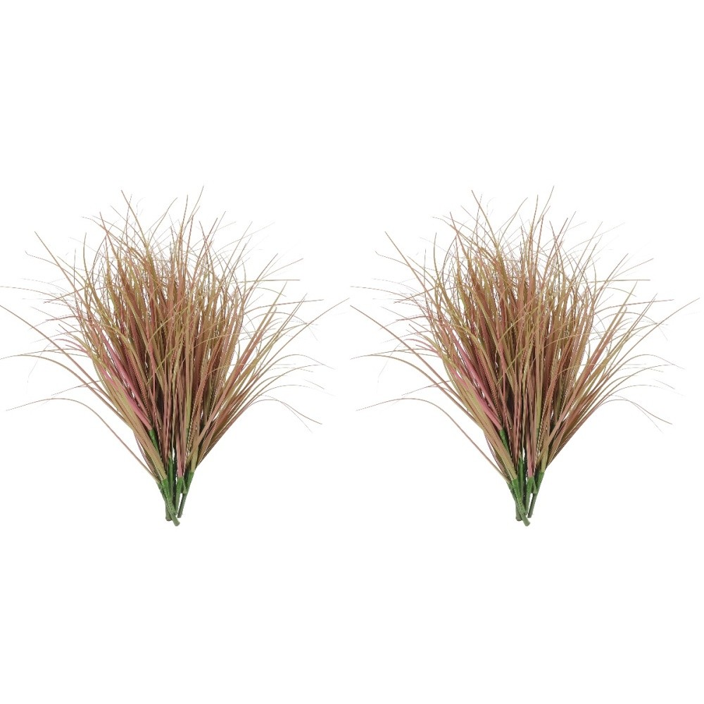 2 Count Artificial Tall Grass Decor for Home or Office Fake Green Plants