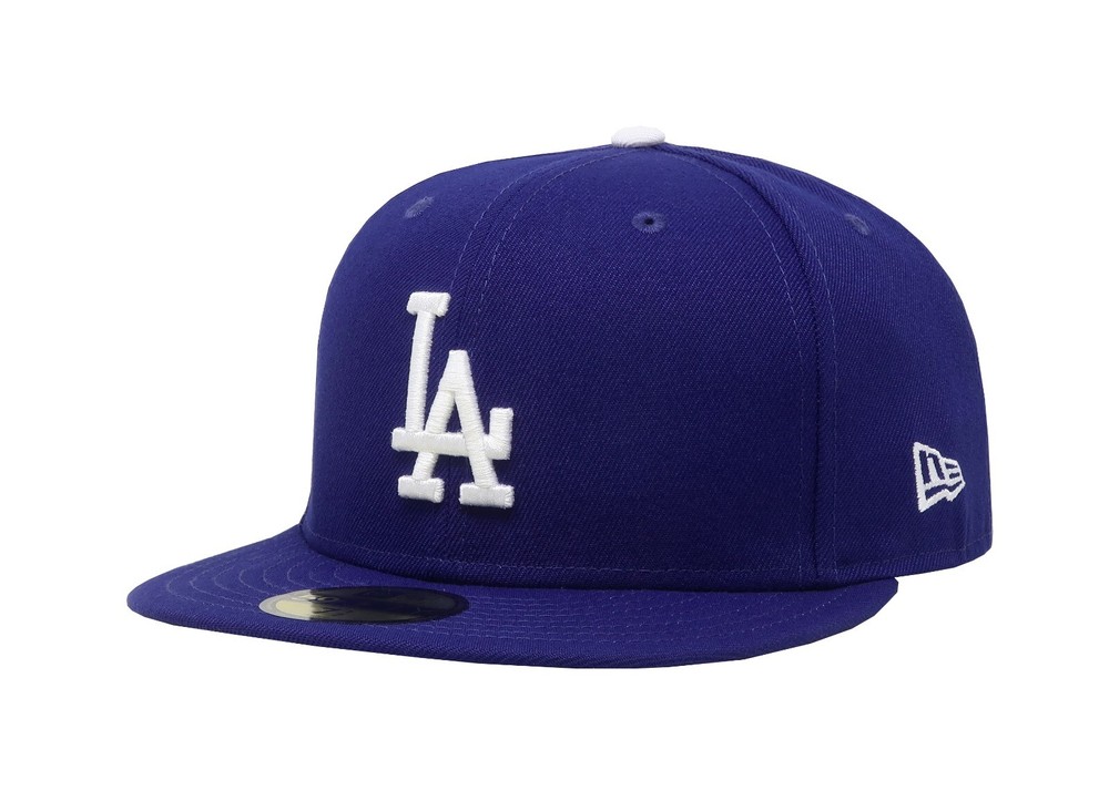 New Era 59Fifty Men Kids 6 7/8 Cap Los Angeles Dodgers Blue On Field Fitted Hat