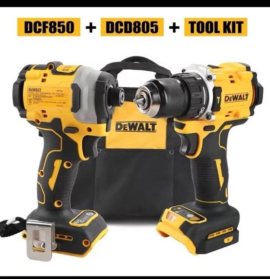 DeWALT DCK2051D2 20V MAX XR Drill &  Impact Combo Kit -DCD805+DCF850 - USA Ship!
