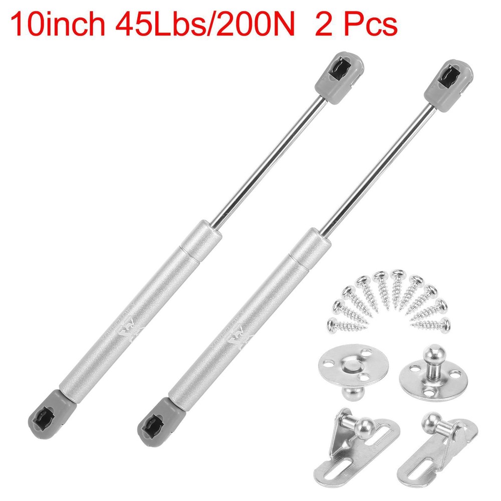 2pcs 10-inch 45Lbs Silver Gas Spring for RV Car Boat Storage