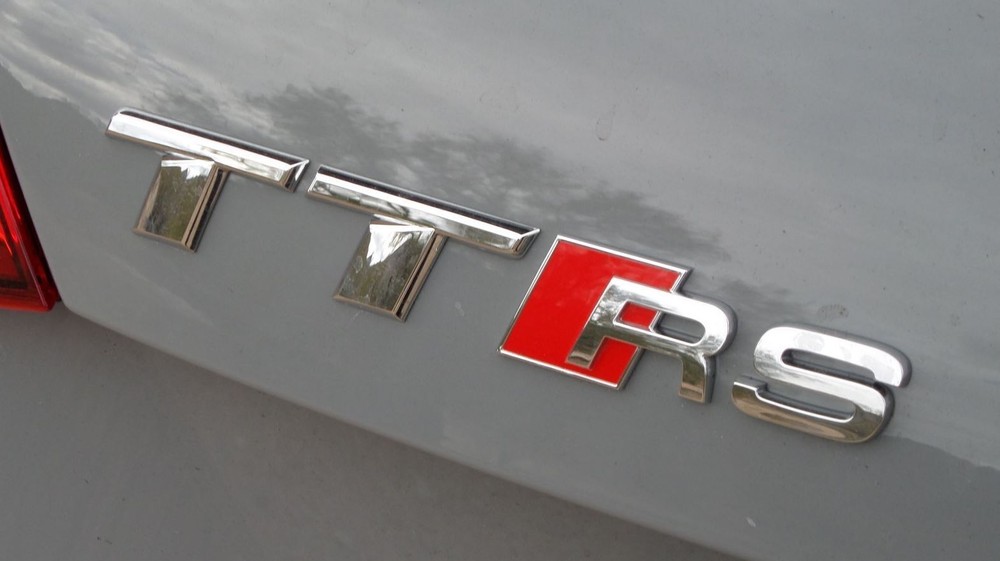 For Audi TTRS Rear Emblem Trunk Boot Badge Sticker Letters Chrome Silver