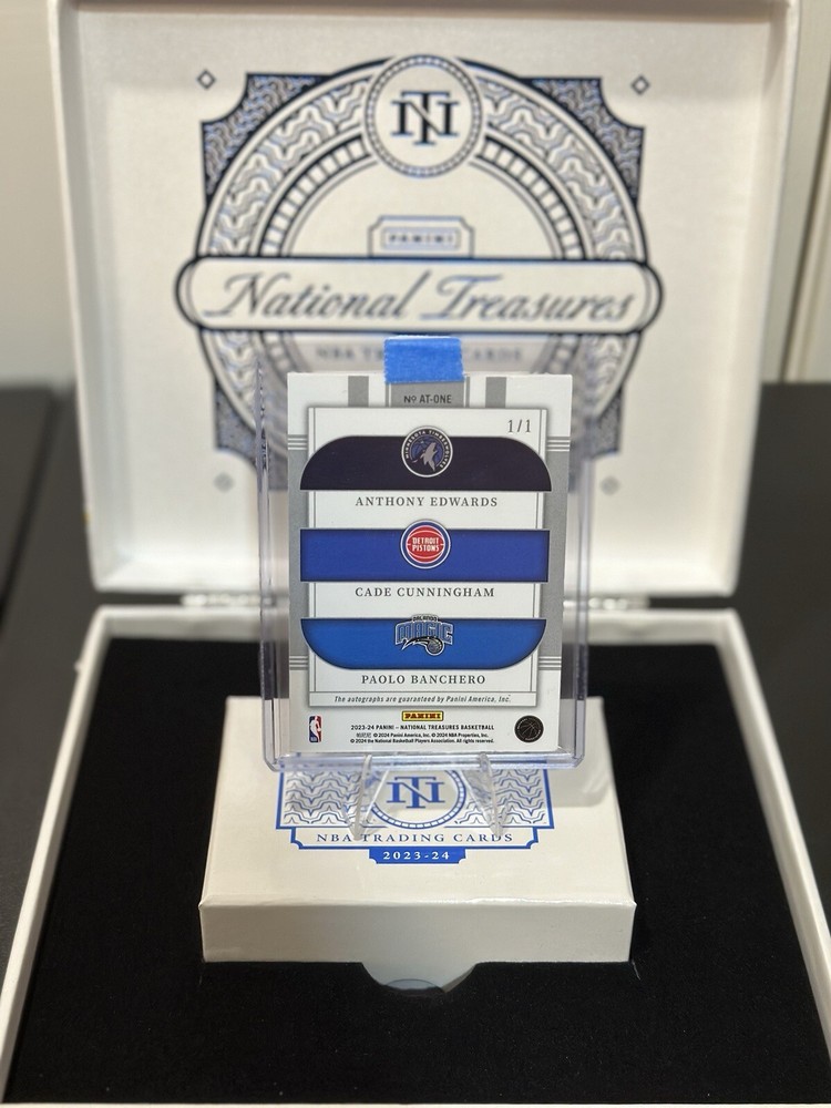 23/24 National Treasures 1/1 TRIPLE Auto Of Anthony, Cade, Paolo
