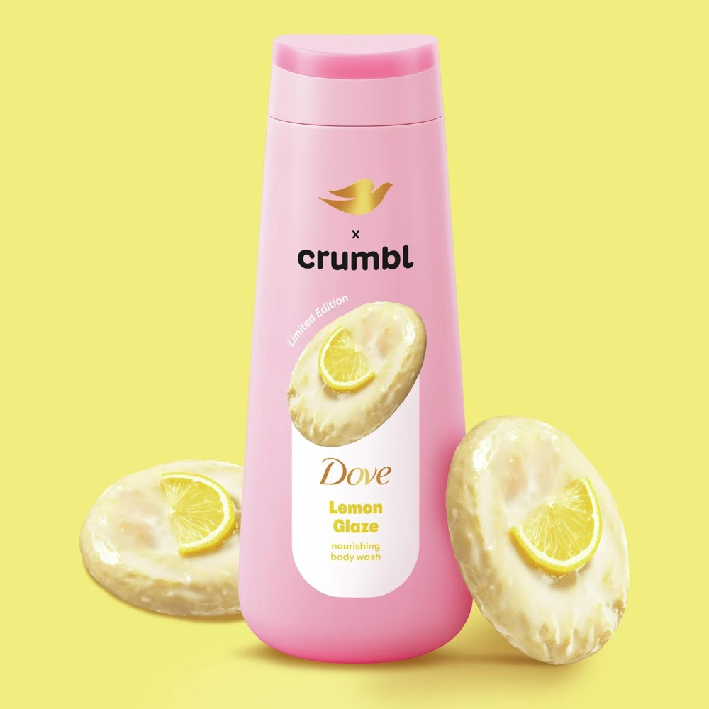 Dove X Crumbl Lemon Glaze Moisturizing Body Wash 20 oz