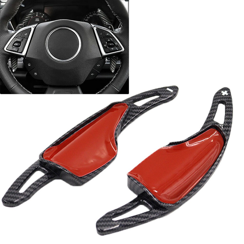 Steering Wheel Shift Paddle Extension Black For Chevrolet Camaro Corvette C7