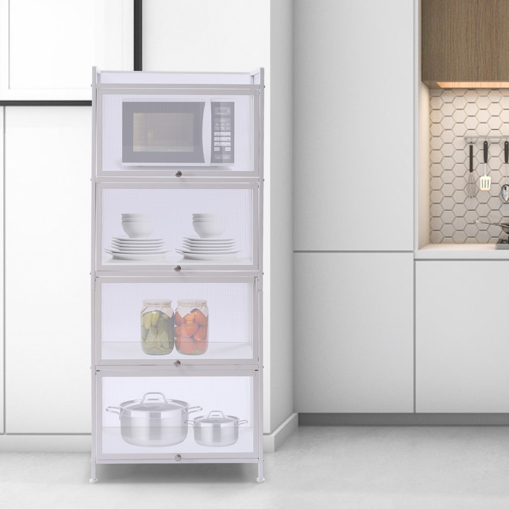 5 Tier Pantry Storage Cabinet Baker Racks For Kitchen With Storage Kitchen