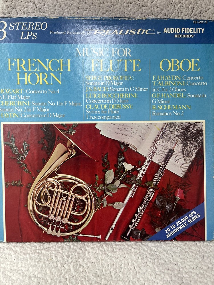 Music For French Horn, Flute And Oboe 3 Stero LP Albums