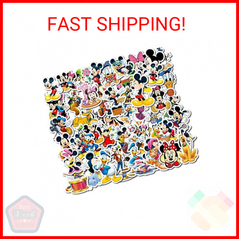 50pcs Vinyl Stickers Waterproof Disney Mickey Minnie Graffiti Decals for Water B