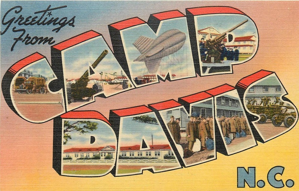 1940s Camp Davis North Carolina Military Base Tichnor Postcard 25-1543