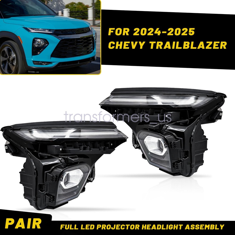 For Chevy Trailblazer 2024-25 Full LED Projector Headlight Assembly Pair LH+RH