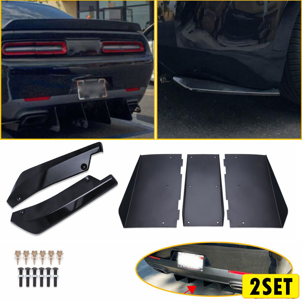 6X Rear Diffuser Bumper Splitter Spoiler Chin Lip Wrap Angle Splitters Universal