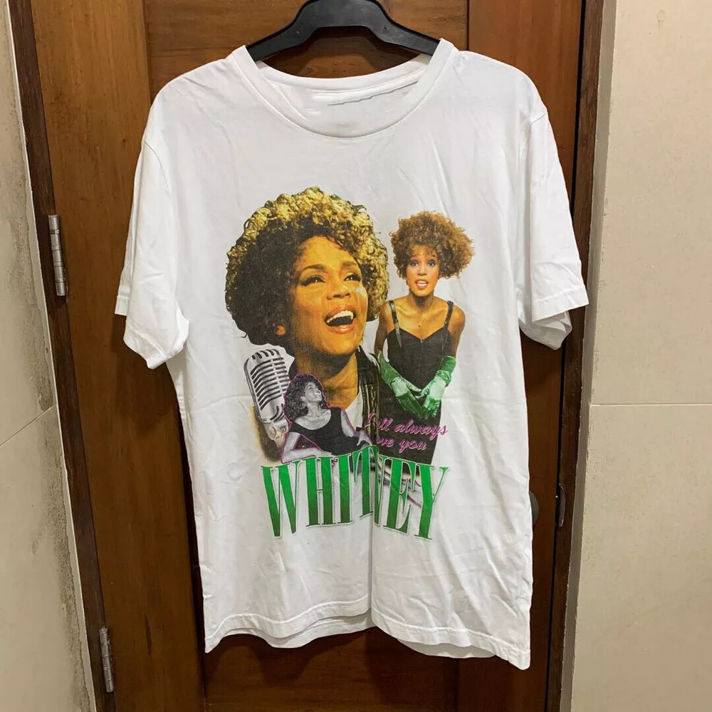 Rare Whitney Houston White Color Cotton Size S To 4XL Shirt SG152