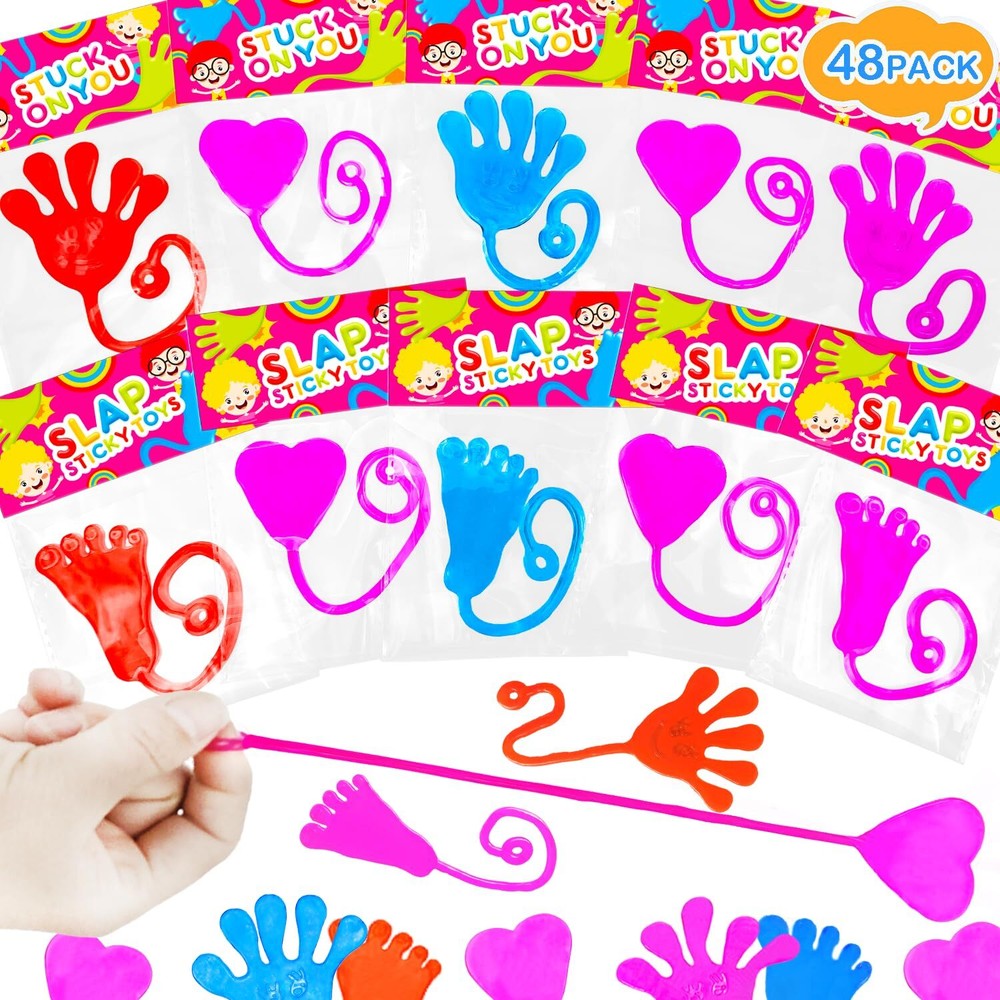Valentines Day Sticky Hands Party Favors Gifts for Kids School Classroom48 Pa...