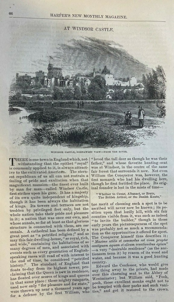 1875 England Windsor Castle St. George's Chapel Quadrangle Round Tower