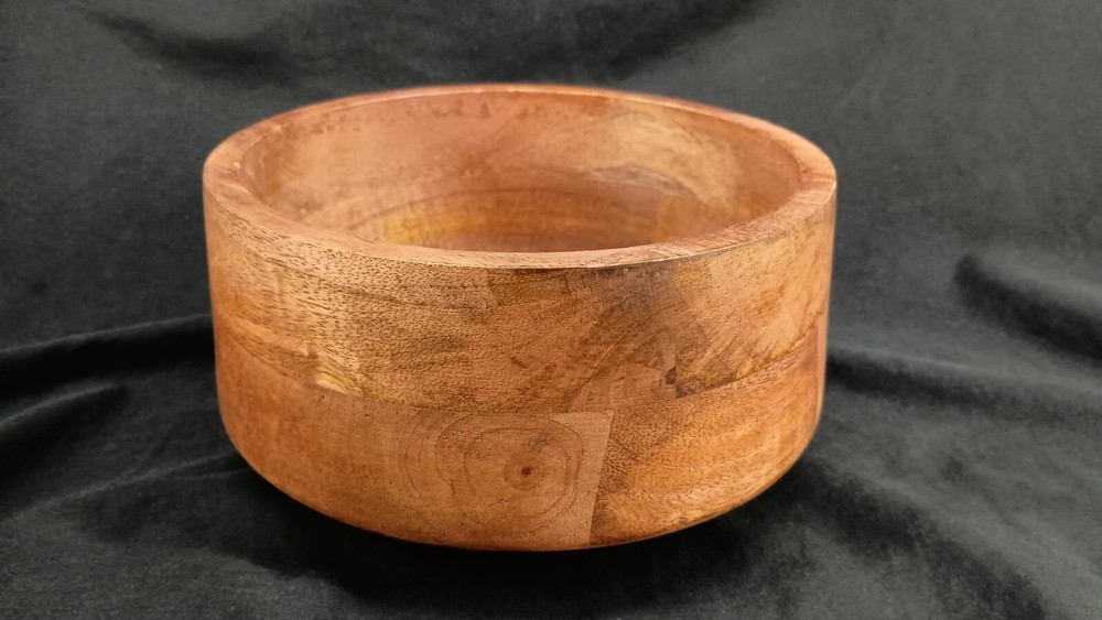 7.5 Inch Teak? Wood Handcrafted Decorative Bowl Made In India 4 inch Tall