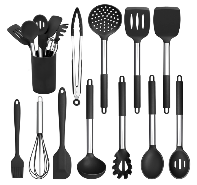 Kitchen Utensils Set, 12 Pieces Silicone Cooking Utensils