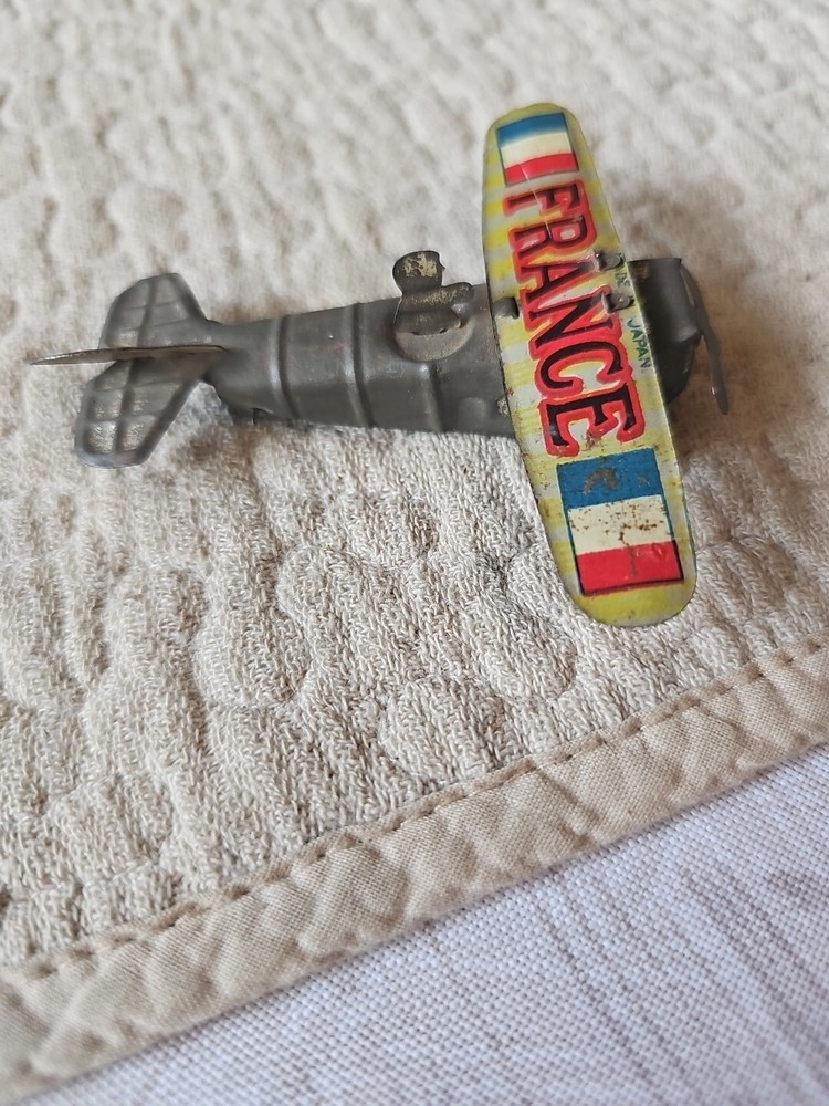 Antique Tin Toy France Plane 1930s Extremely Rare Toy