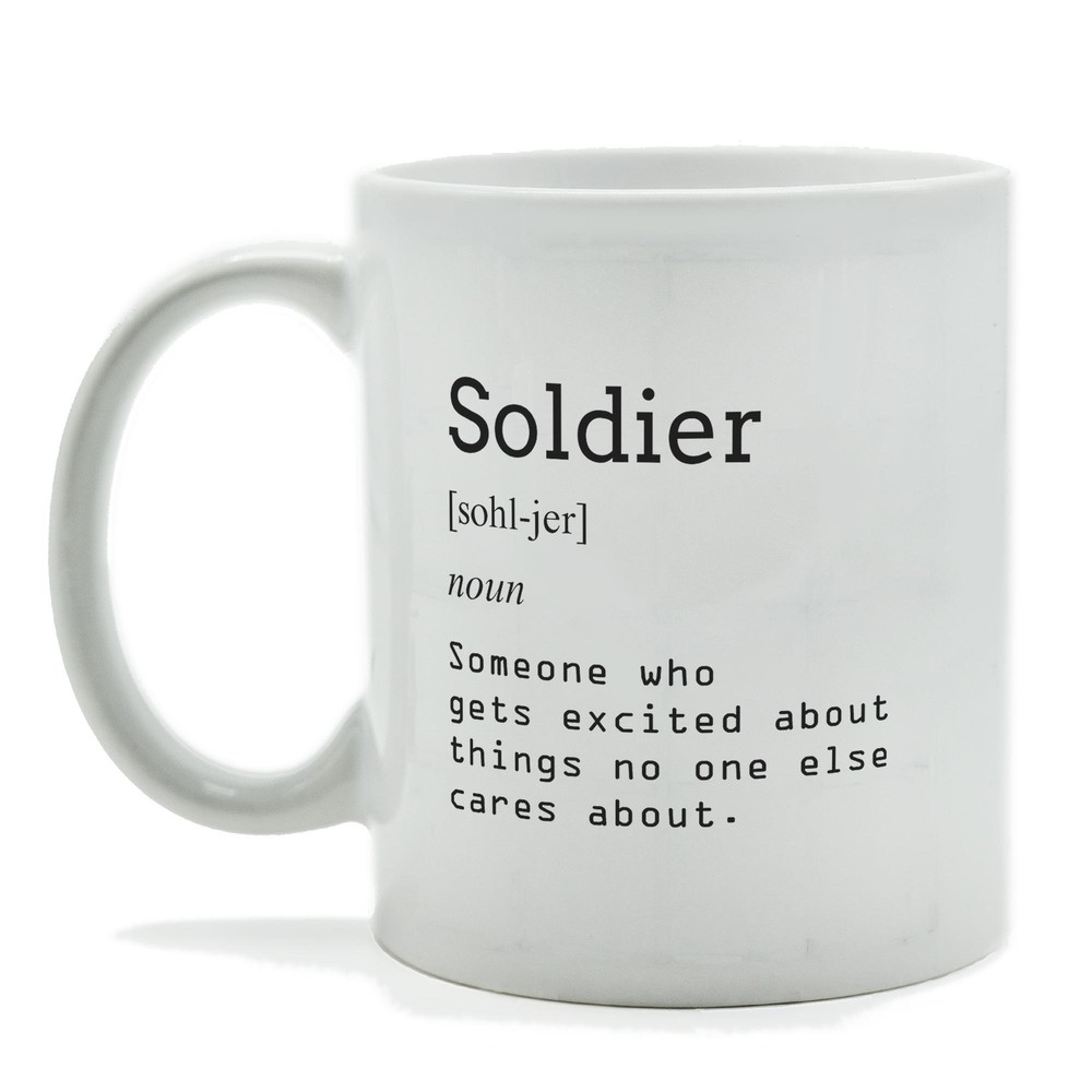 Funny Soldier Definition Mug - Perfect Military Gift for Friends & Coworkers