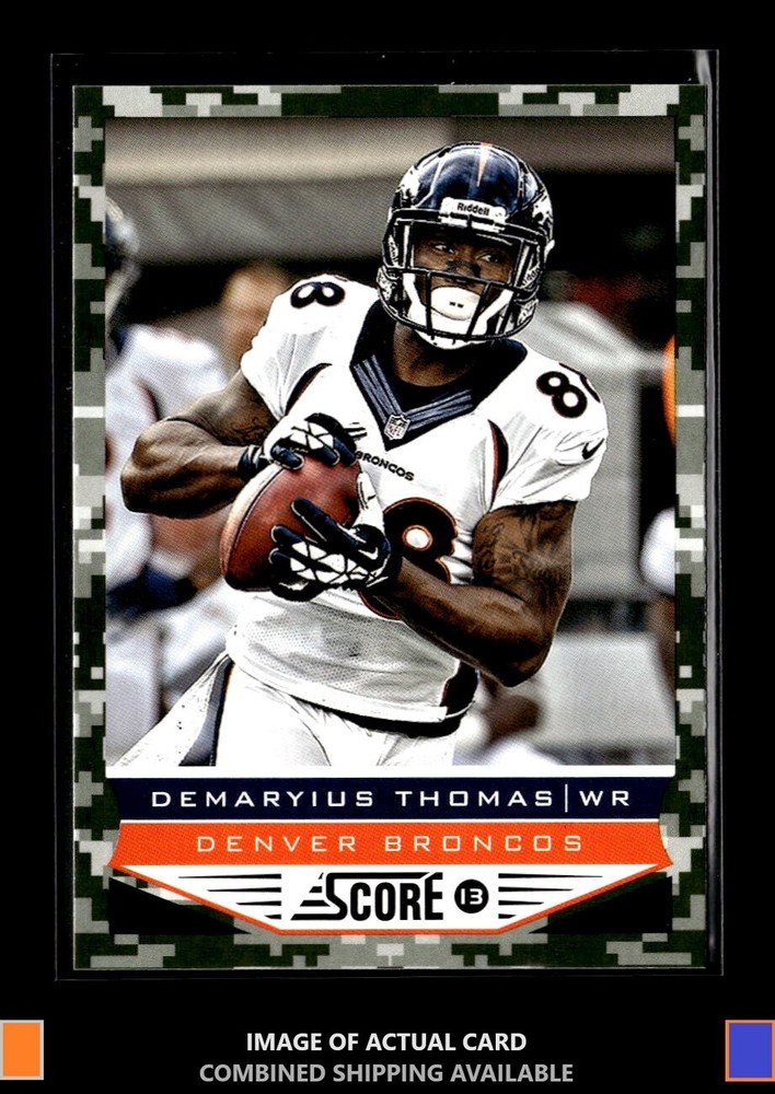 2013 Score Denver Broncos Camo SGA #5 Demaryius Thomas Stadium Giveaway