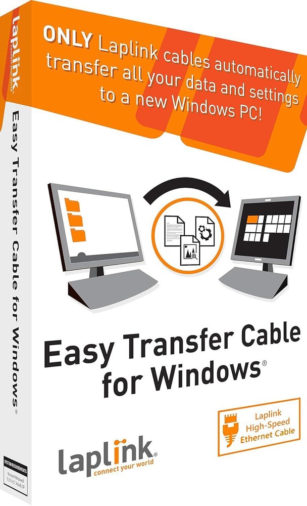 Easy Transfer Cable for Windows Includes PCmover Express Software and Etherne...