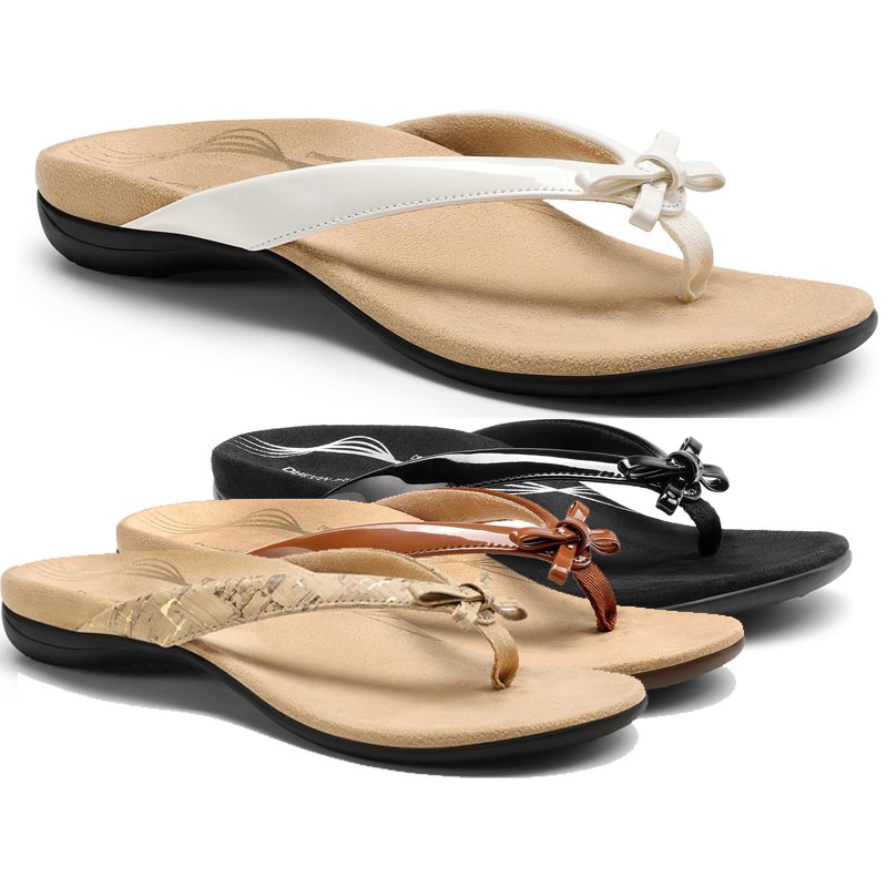 Women's Orthopedic Arch Support Flip Flops - Comfortable Dress Sandals for All-Day Wear
