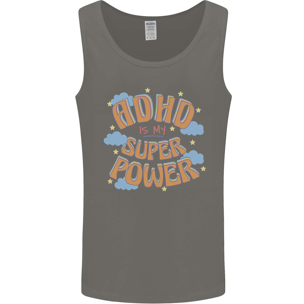ADHD is My Superpower Mens Vest Tank Top