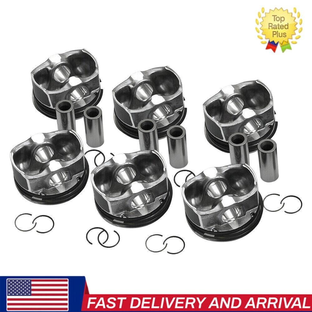 6X Rings & Pistons Set Φ84mm For BMW E82 E90 E60 135i 335i 535i 740i N54B30 3.0L
