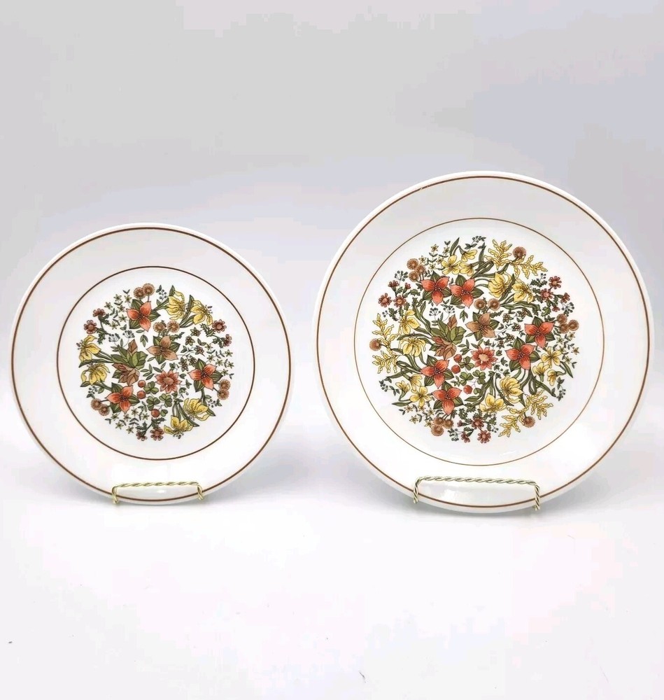 Vintage Corelle Indian Summer Floral Dinner Plates Set of 4