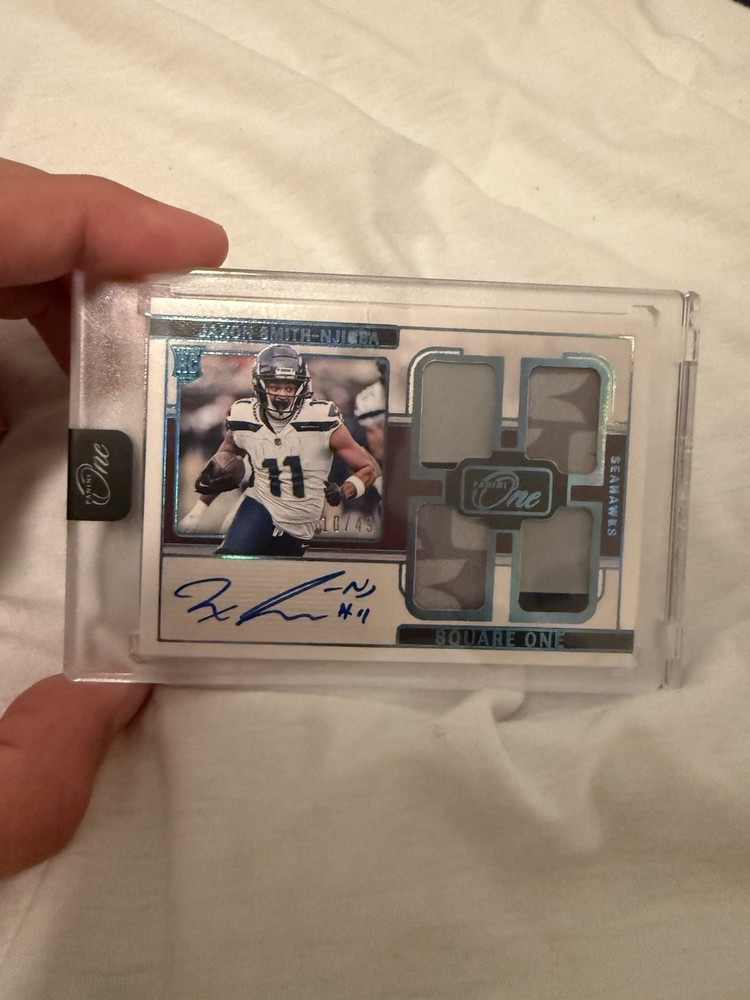 2023 Panini One - Square One Autograph Jaxson Smith-Njigba #75 /49 (AU, RC)