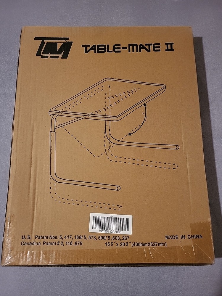 Table-Mate II Folding TV Tray Dinner Table Latte Brown NEW