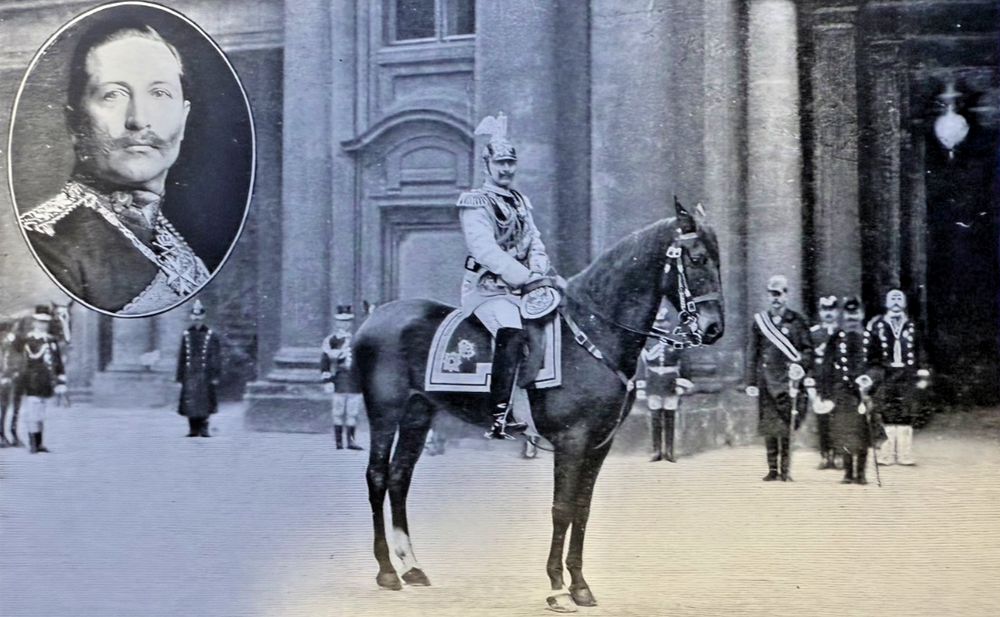 1898 Vintage Magazine Illustration German Emperor William II on Horseback