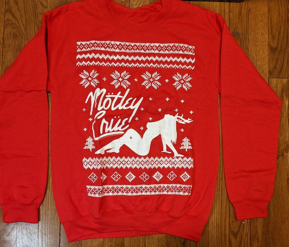 Motley Crue band CHRISTMAS sweatshirt red All sizes JJ4832