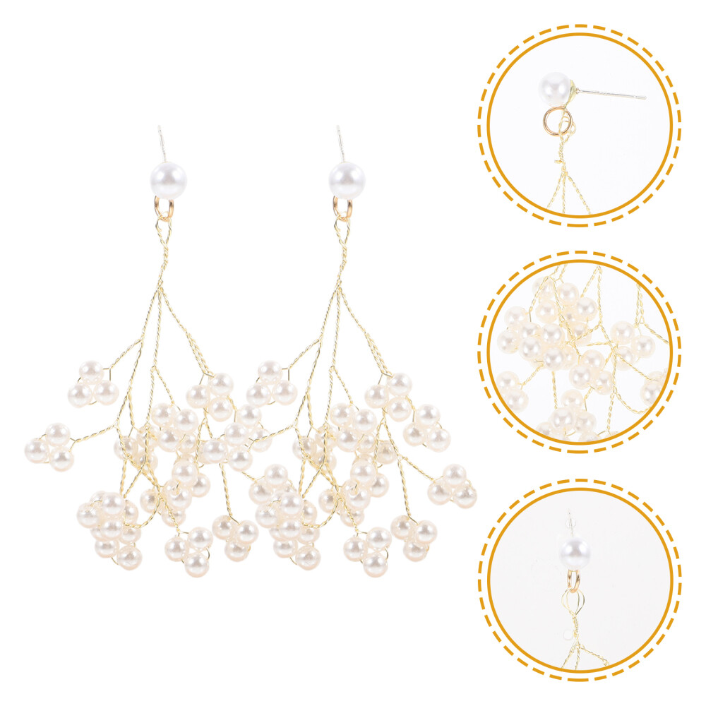 Fashion Earrings Pearl Choker Necklace for Women Temperament