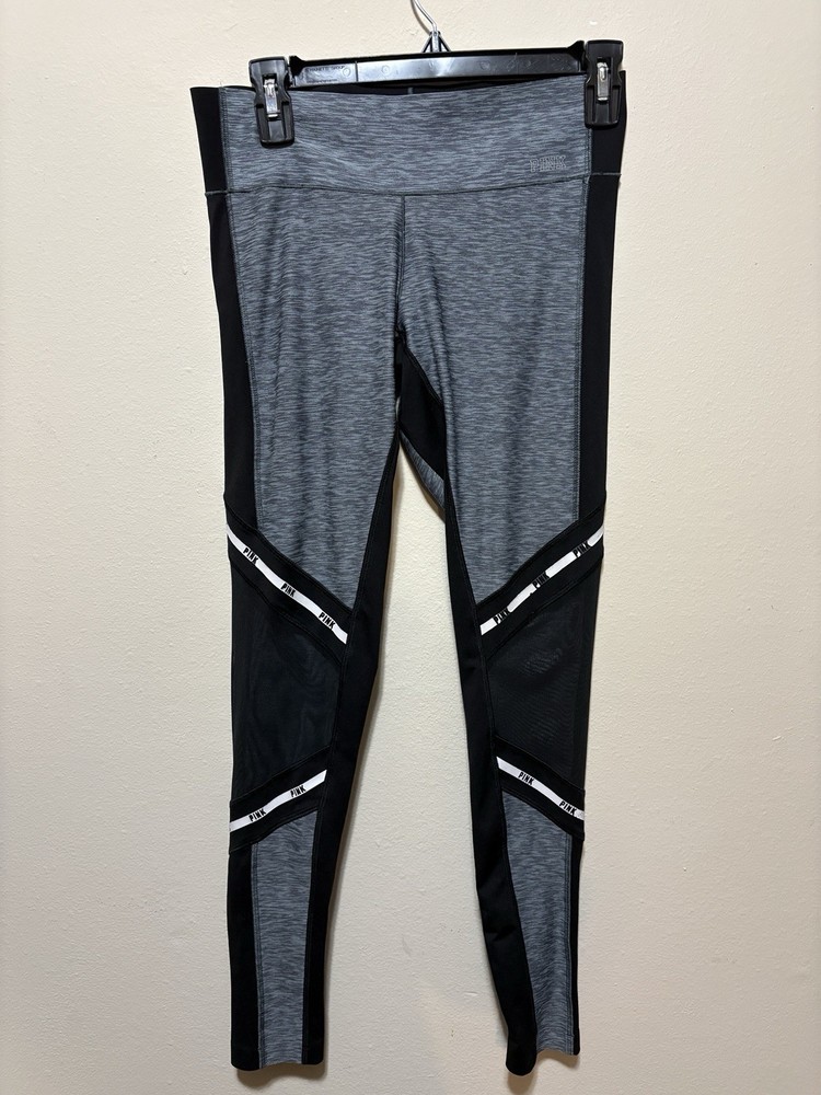 Victoria's Secret Pink Black And Gray Leggings Size Small