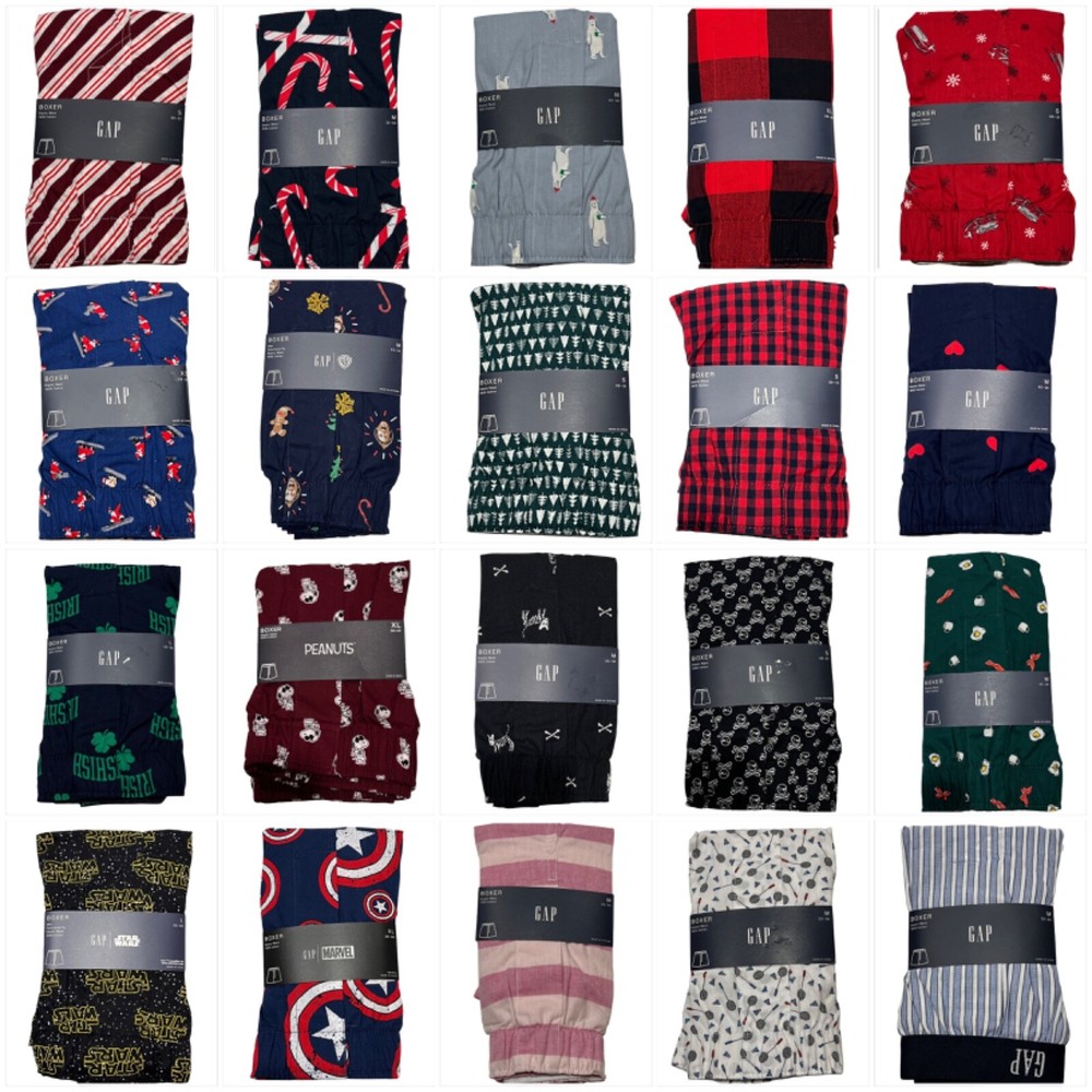 NWT GAP Men's Boxer Underwear Sz XS-S-M-L-XL-XXL Assorted Colors/Prints