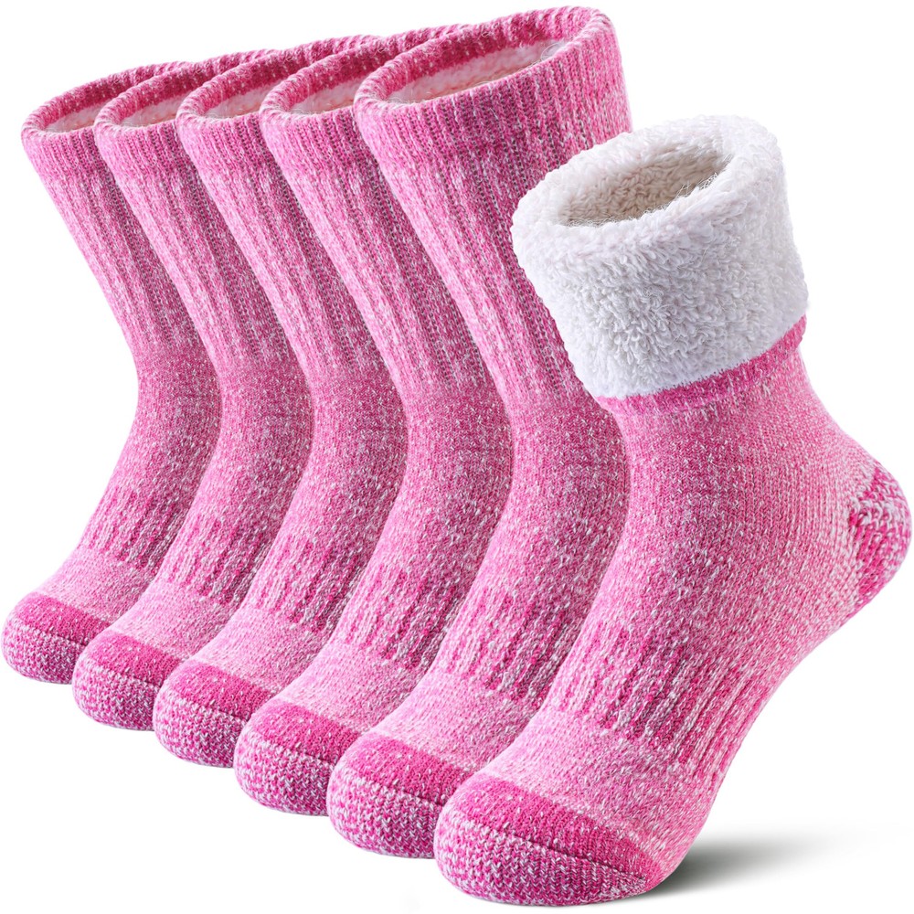 Merino Wool Hiking Socks for Kids Winter Warm Thick Thermal Boot Cushioning