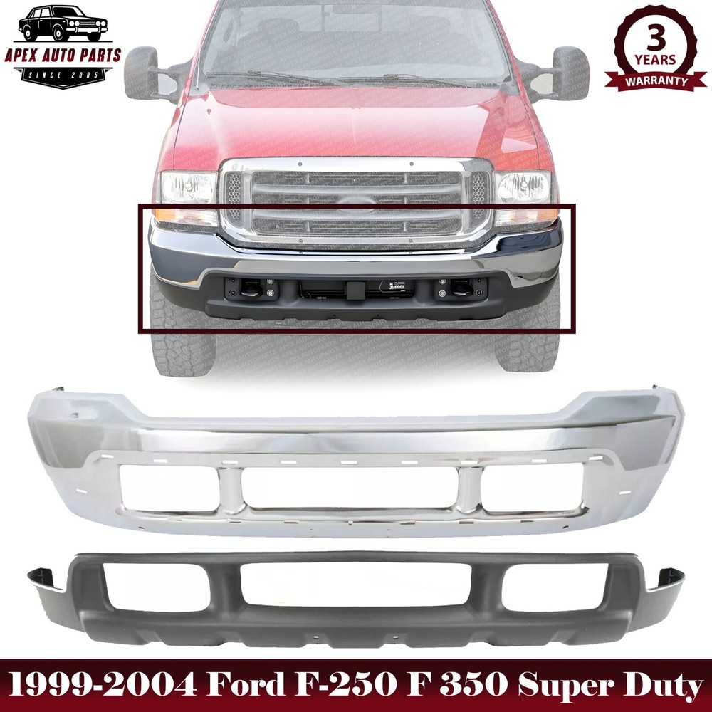 Front Bumper + Valance Set For 1999-2004 Ford F-550 F-350 F-250 Excursion F-450