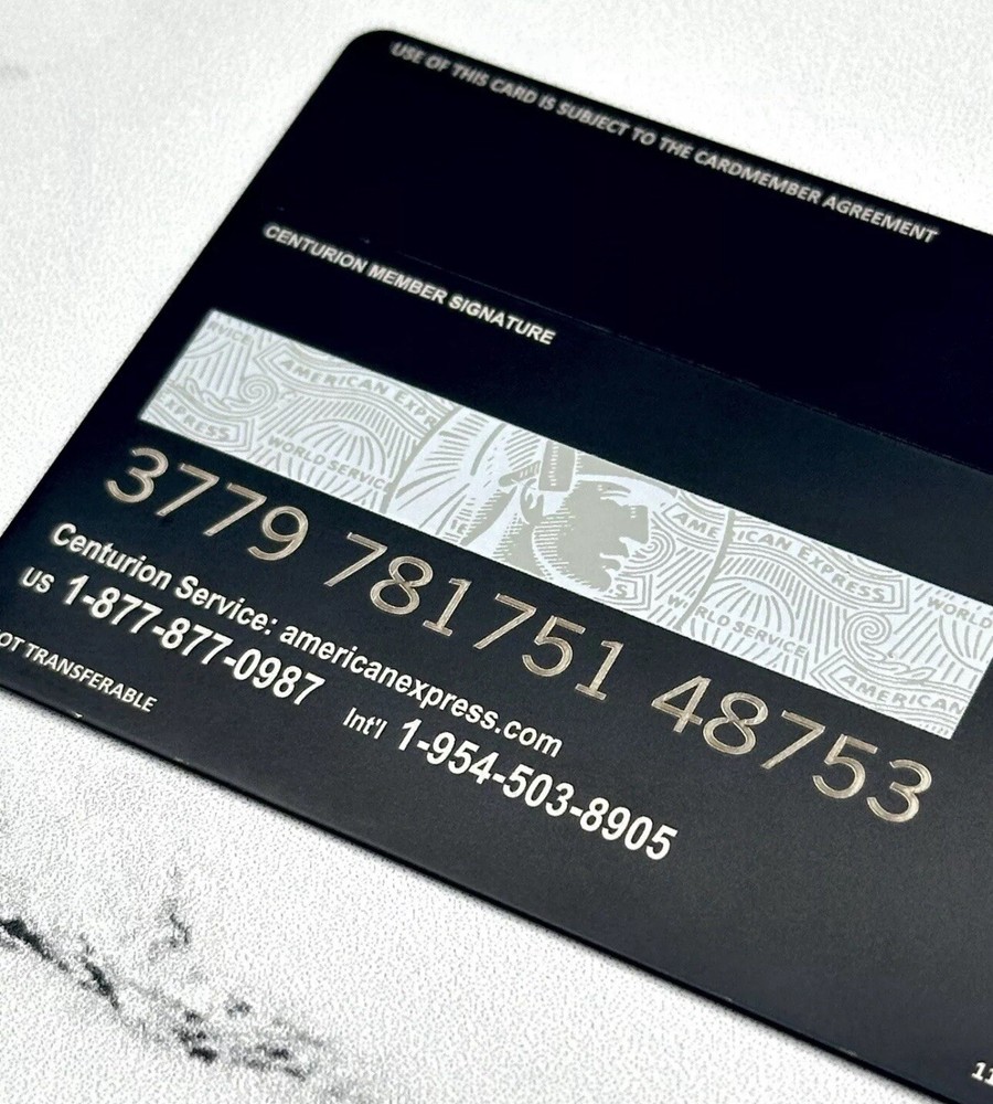 Customised Centurion AMEX Black Metal Card *BLANK* READ DESCRIPTION* Luxury Card