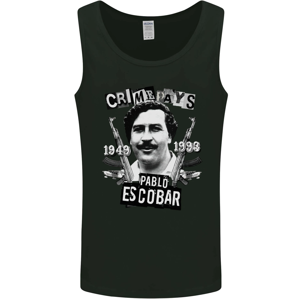 Pablo Escobar Crime Pays Mens Vest Tank Top