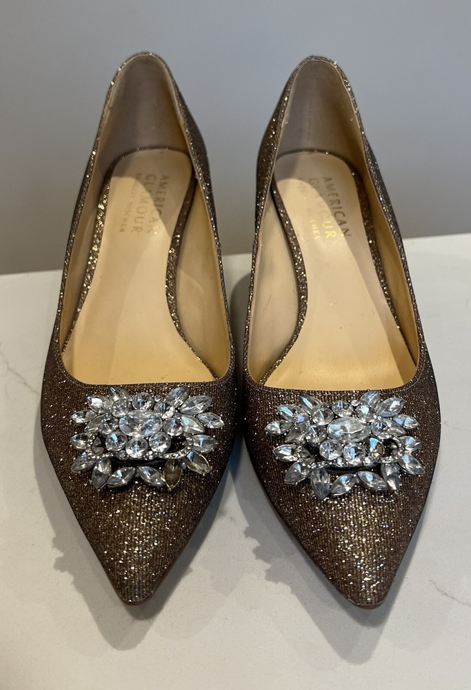 Badgley Mischka Rhinestone Sparkly Evening Heels Womens Size 6 Pumps
