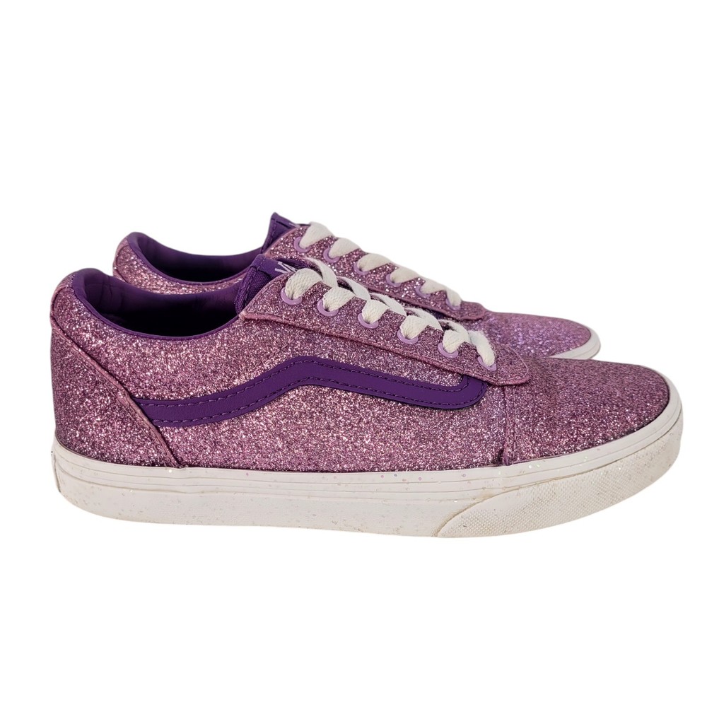 Vans Off The Wall Glitter Shoes PINK WHITE WOMENS SIZE 4 Missy Authentic