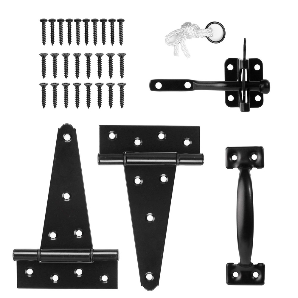 Heavy Duty Self-Closing Gate Latch Kit for Wooden Fence Door Hardware