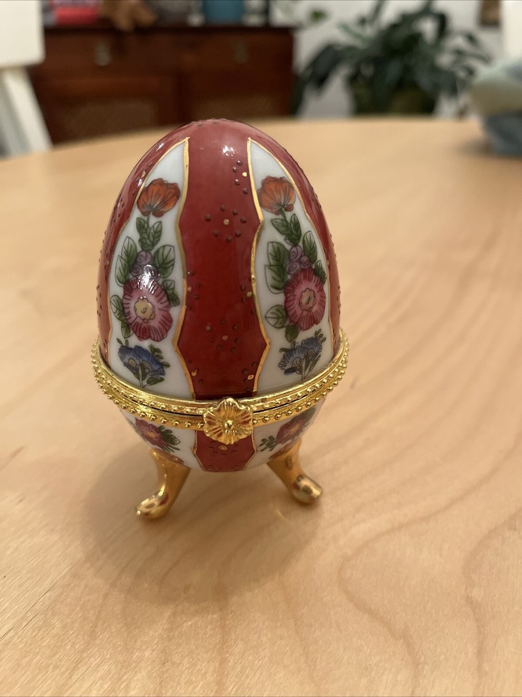 Porcelain Egg Trinket Box