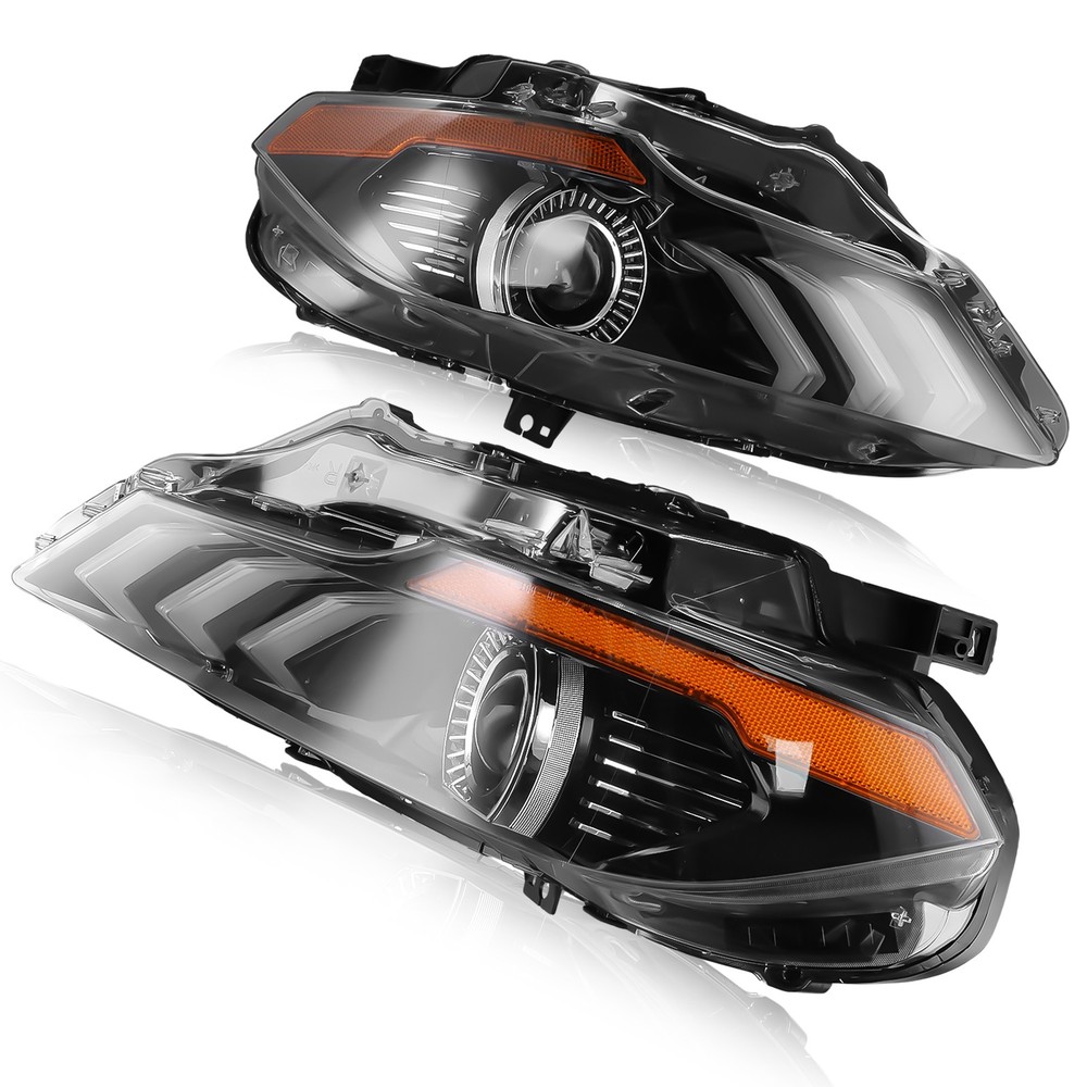 2018-2023 Ford Mustang Full LED Projector Headlights Pair with DRL-image