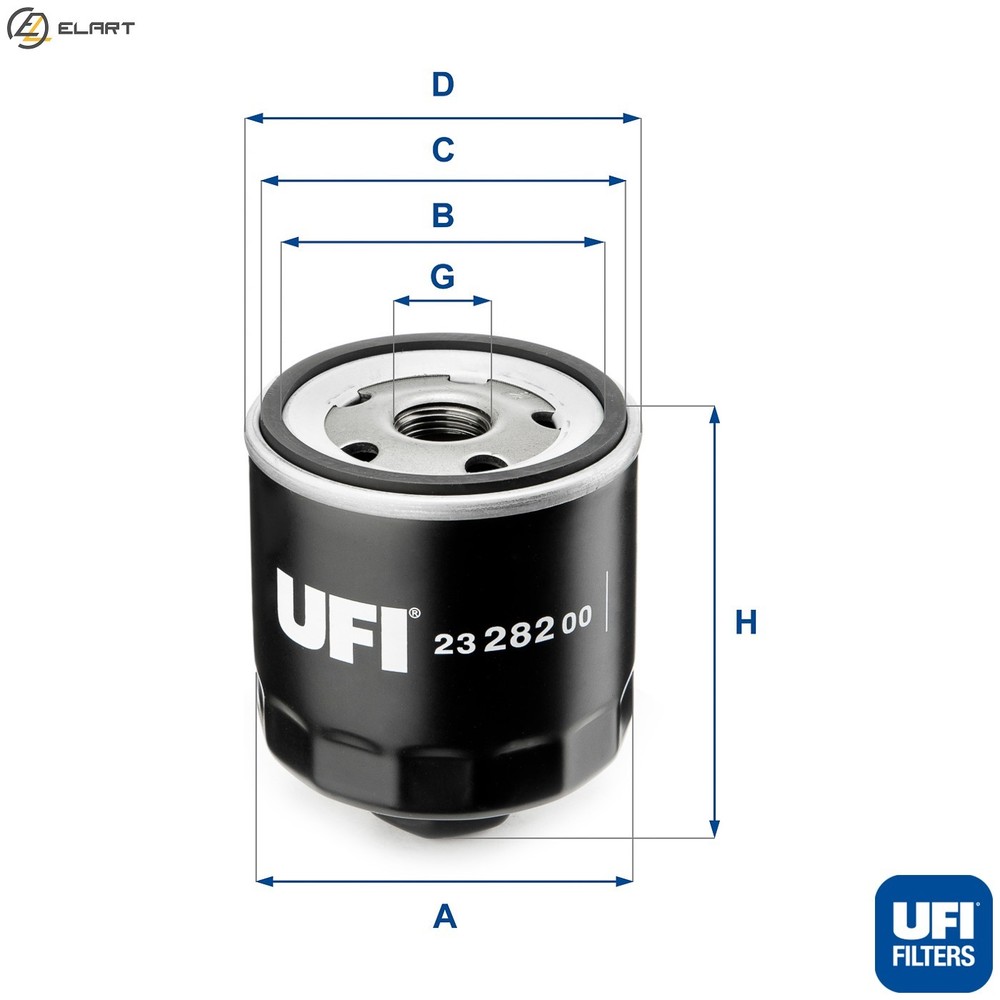 OIL FILTER 23.282.00 FOR SKODA FELICIA/Mk/II/�/Pickup VW PANEL/Box/Body/MPV 1.6L