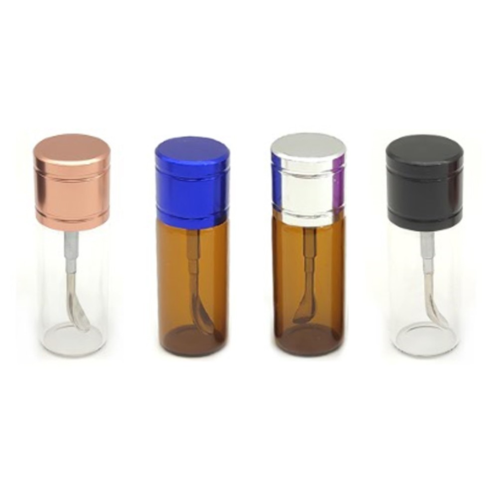 3Pcs Mixed Color Glass Snuff Bottle Portable Inhalation Storage Box