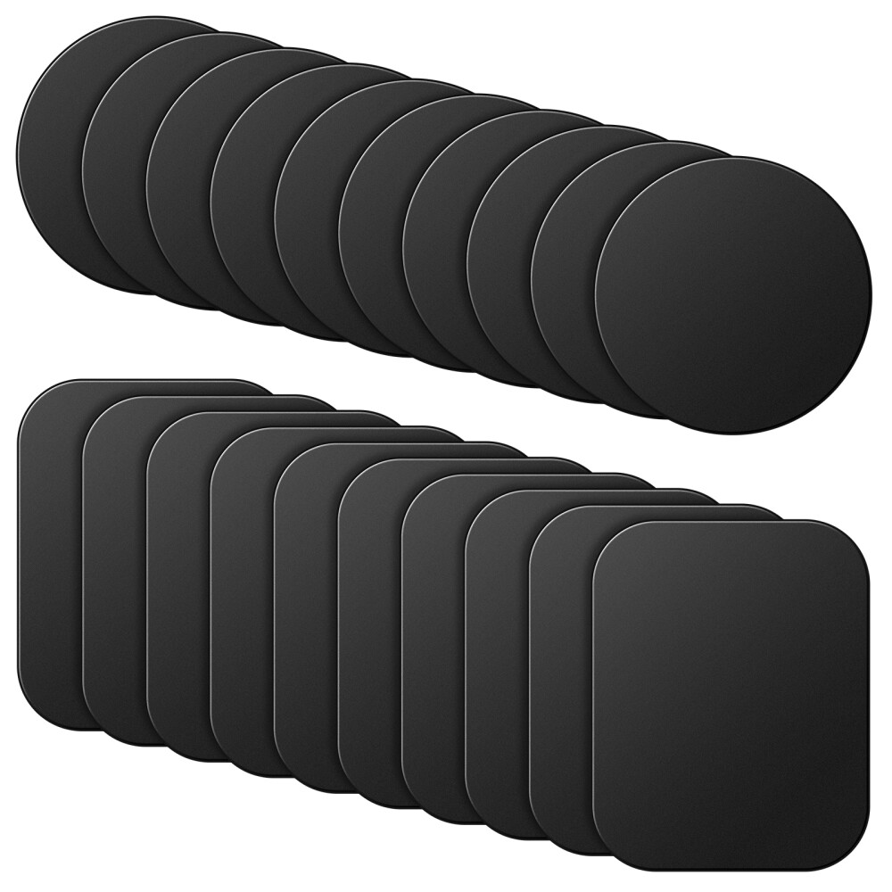 20pcs Strong Metal Plate for Magnetic Phone Mounts - Universal Adhesive Backing