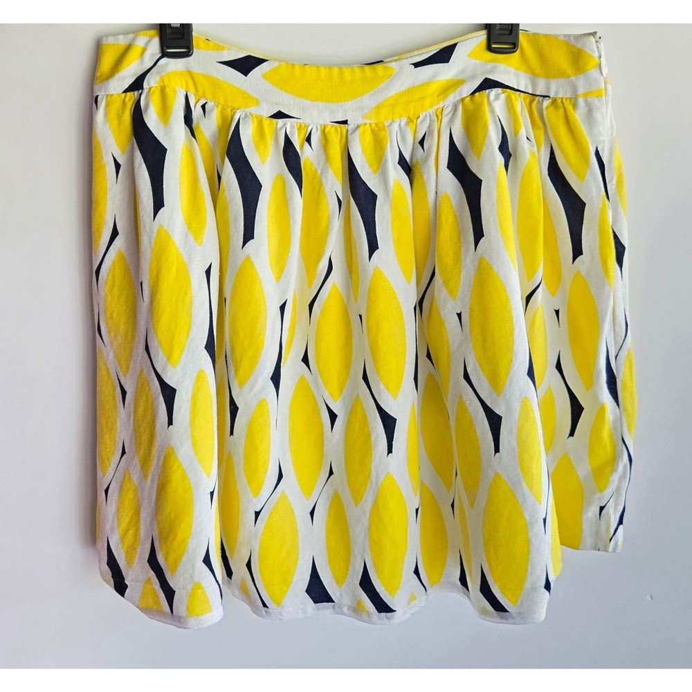 KAARI BLUE Flowy Yellow & White Circle Skirt Size 12