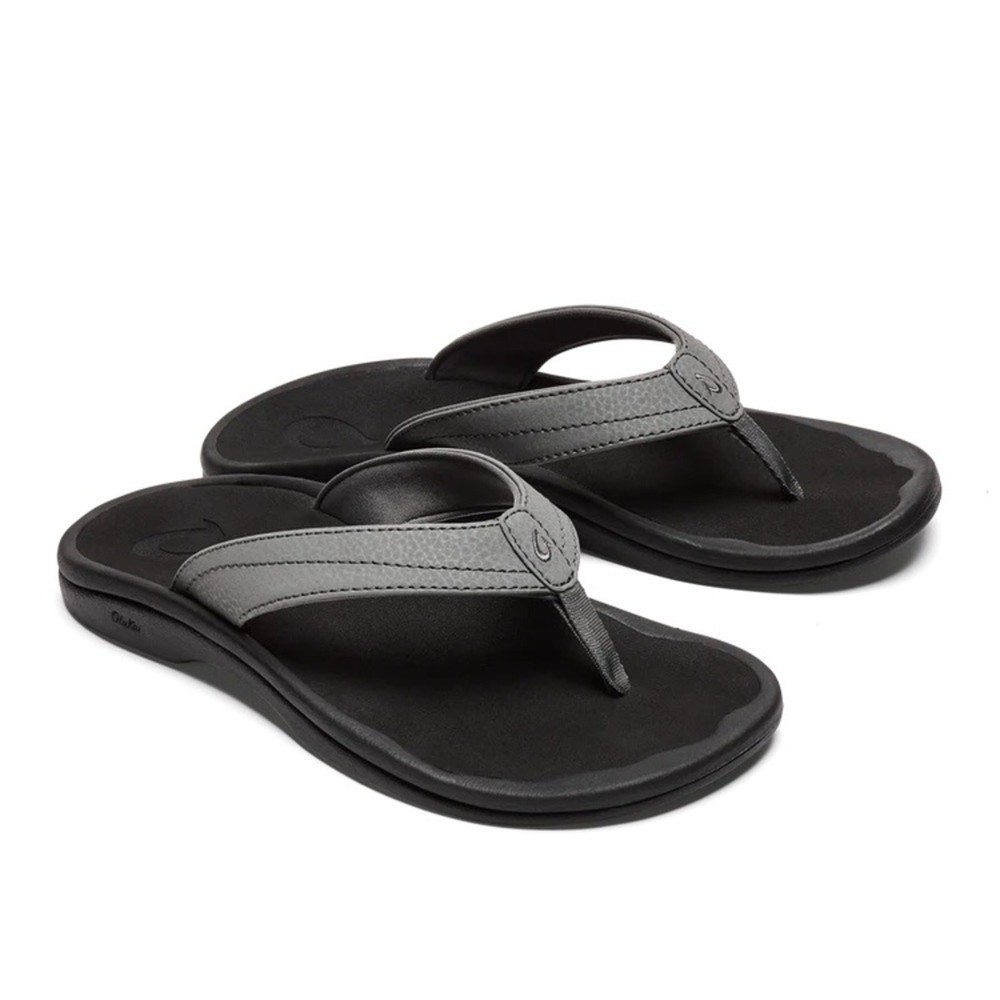 OluKai Ohana Metallic Silver Water Friendly Womens Flip Flops Size 9